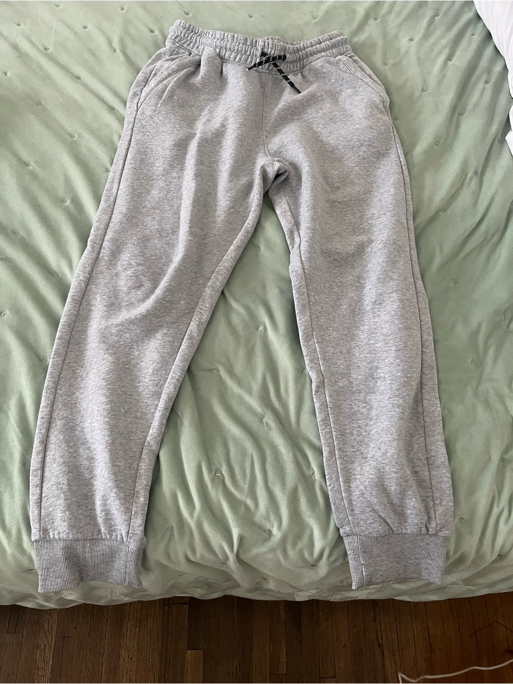 Boys Gray Fleece Jogger Sweatpants